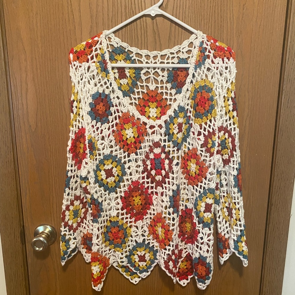 Crochet sweater NWT women’s Large